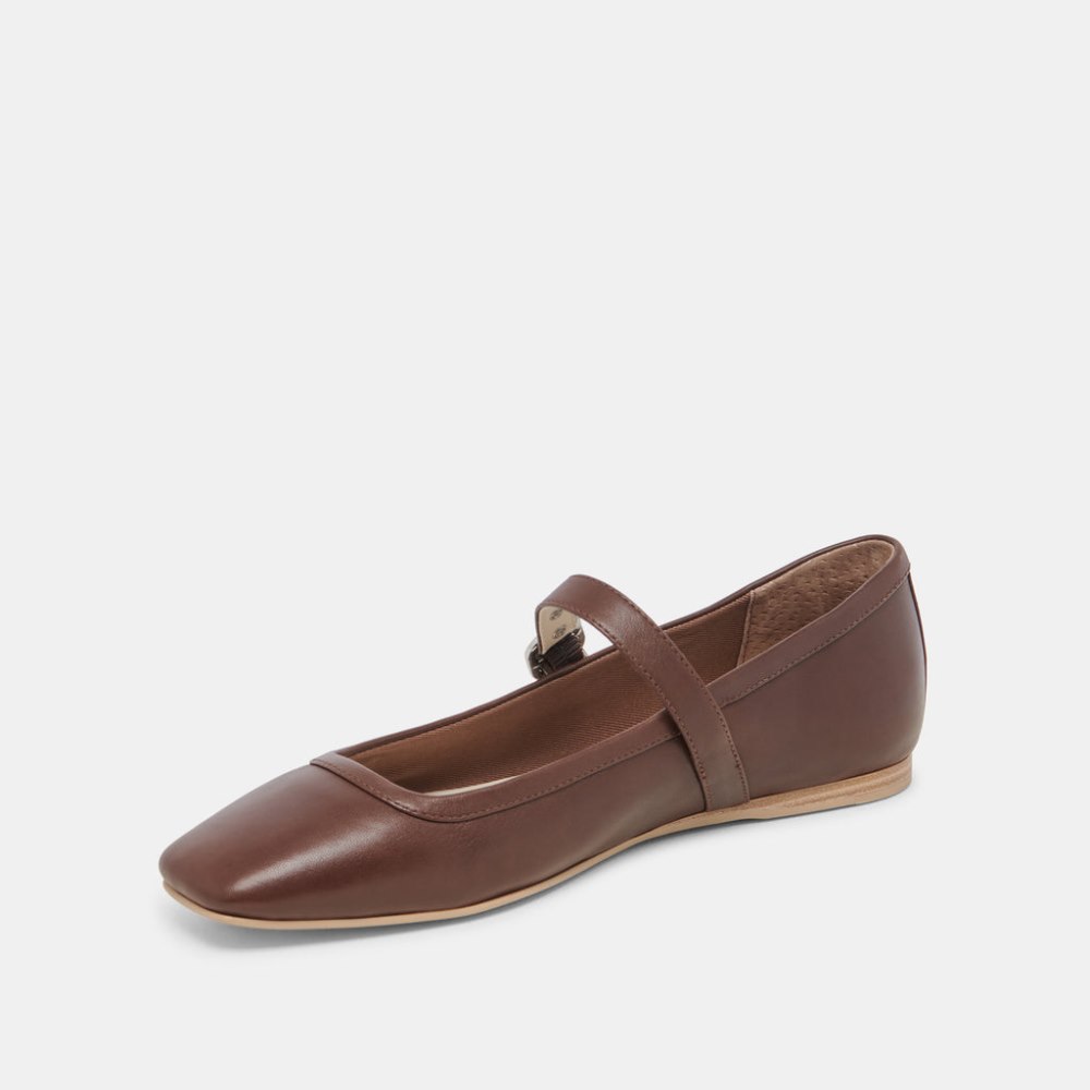 Dolce Vita Rodni Ballet Flats Dk Brown Leather
