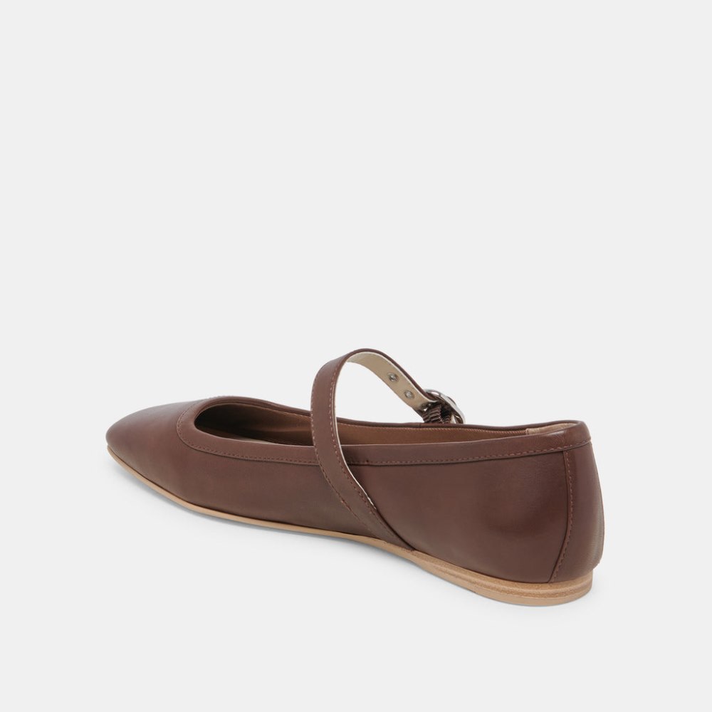 Dolce Vita Rodni Ballet Flats Dk Brown Leather