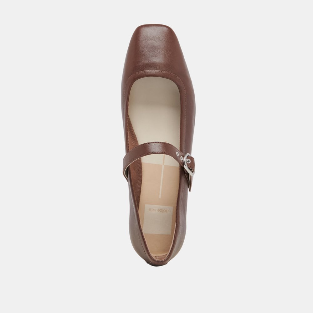 Dolce Vita Rodni Ballet Flats Dk Brown Leather