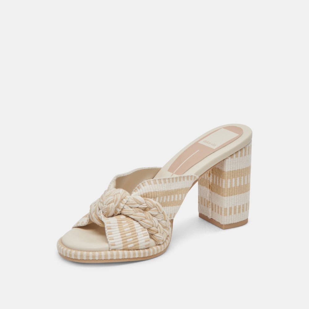 Dolce Vita Brilah Heels Natural Multi Woven