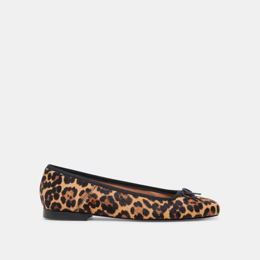 Dolce Vita Anisa Ballet Flats Dk Leopard Calf Hair