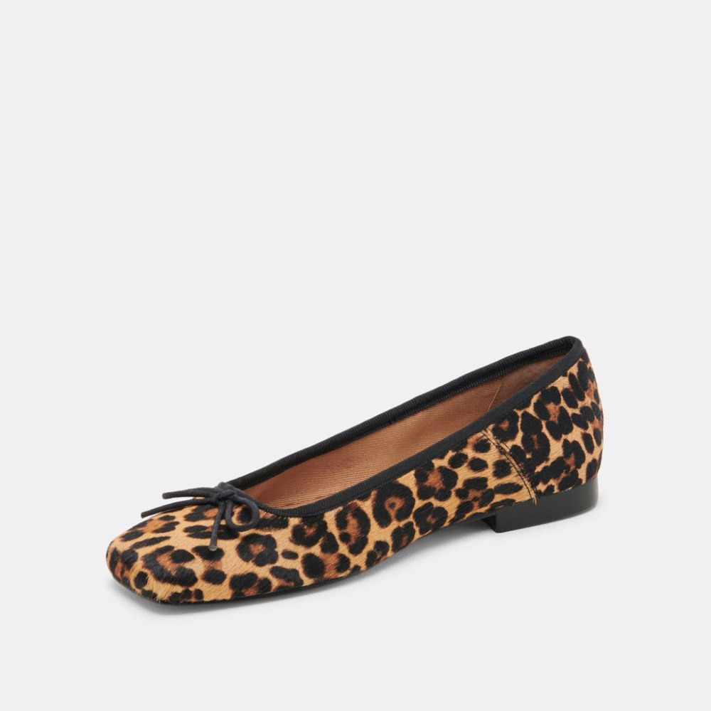 Dolce Vita Anisa Ballet Flats Dk Leopard Calf Hair