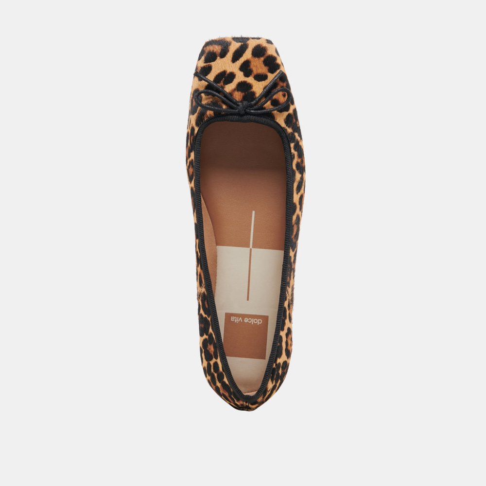 Dolce Vita Anisa Ballet Flats Dk Leopard Calf Hair