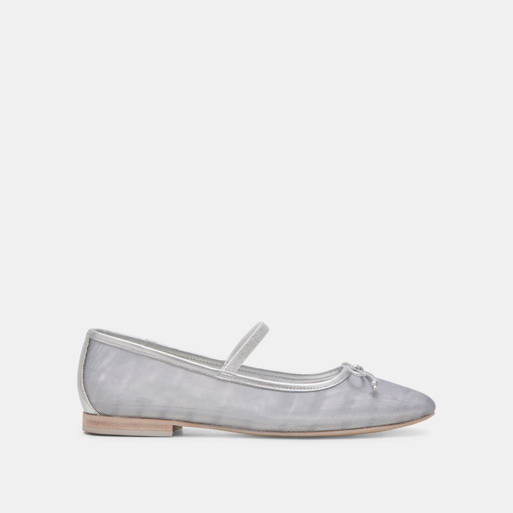 Dolce Vita Cadel Ballet Flats Silver Mesh