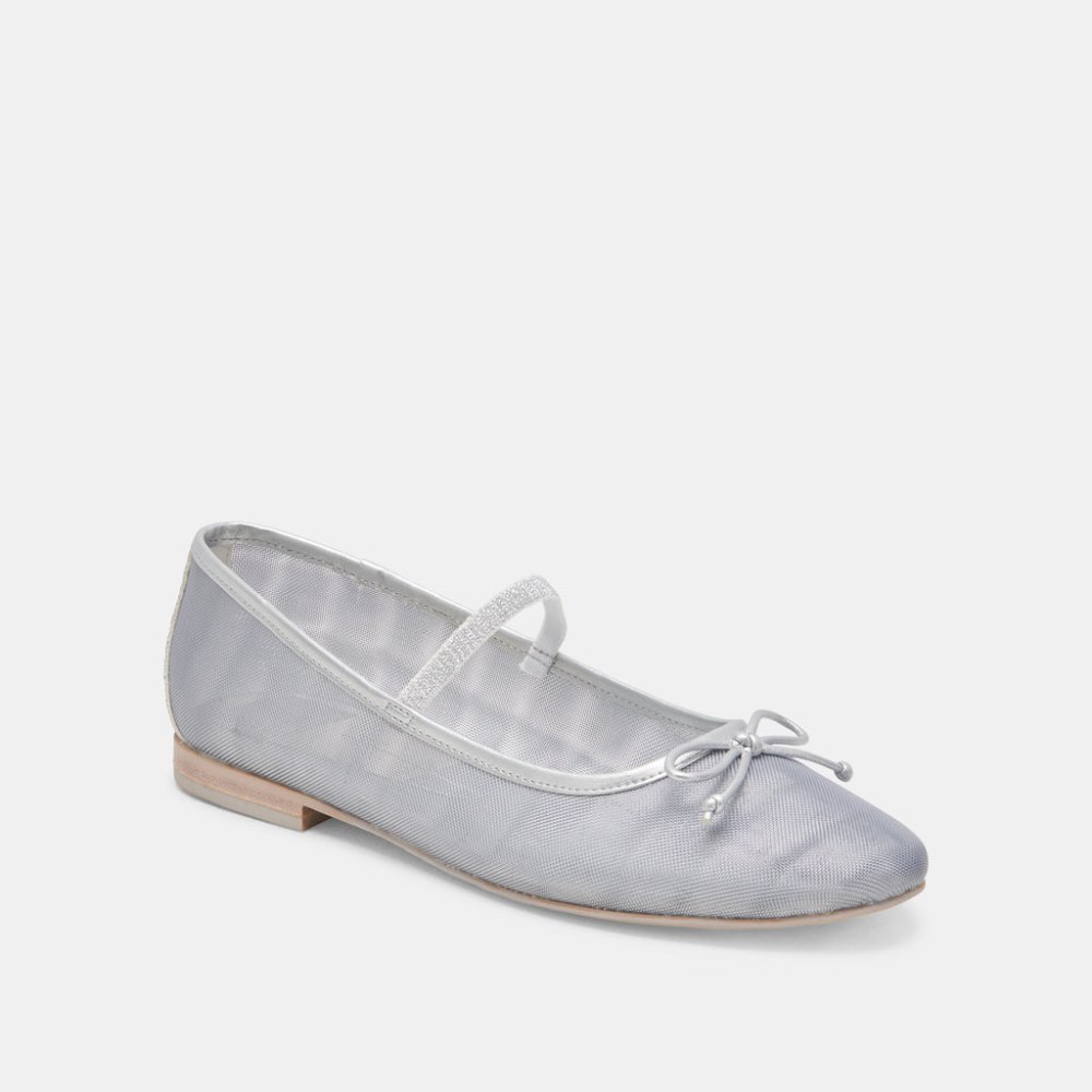 Dolce Vita Cadel Ballet Flats Silver Mesh