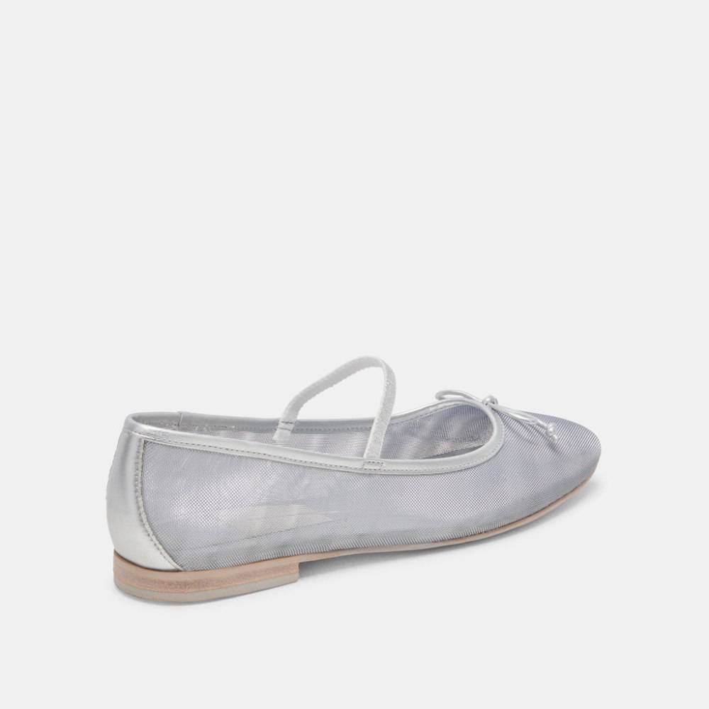 Dolce Vita Cadel Ballet Flats Silver Mesh