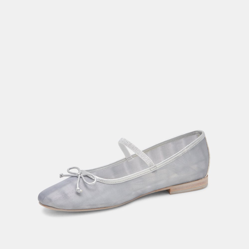 Dolce Vita Cadel Ballet Flats Silver Mesh