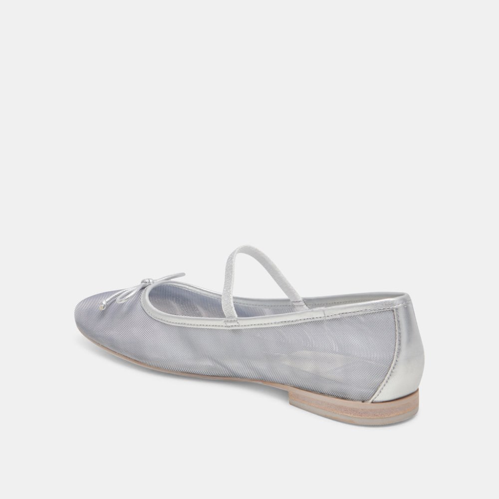 Dolce Vita Cadel Ballet Flats Silver Mesh