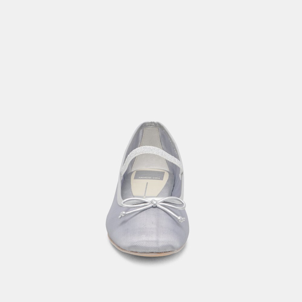 Dolce Vita Cadel Ballet Flats Silver Mesh