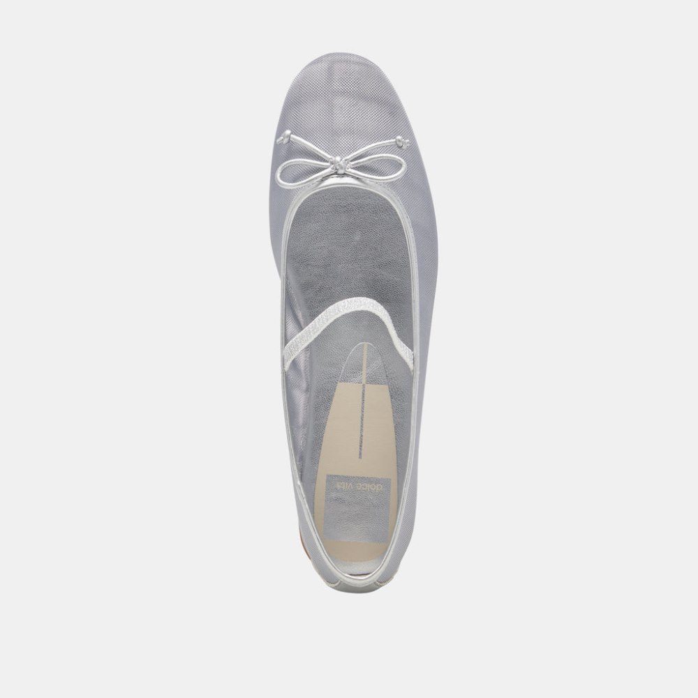 Dolce Vita Cadel Ballet Flats Silver Mesh