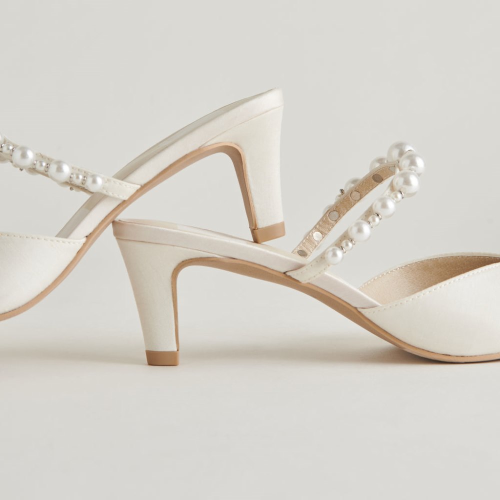 Dolce Vita Kanika Pearl Mid Heels Vanilla Pearls