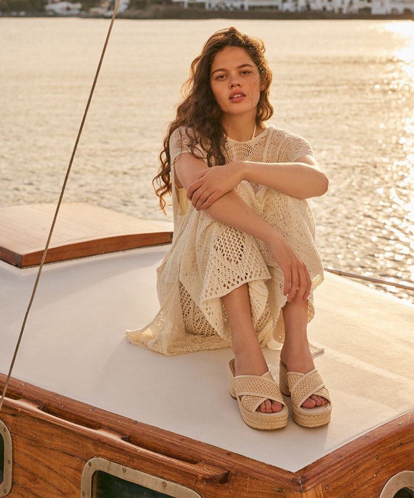Dolce Vita Eldora Heels Natural White Raffia
