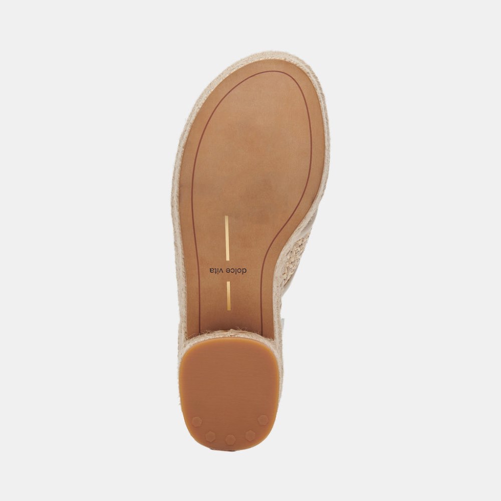 Dolce Vita Eldora Heels Natural White Raffia
