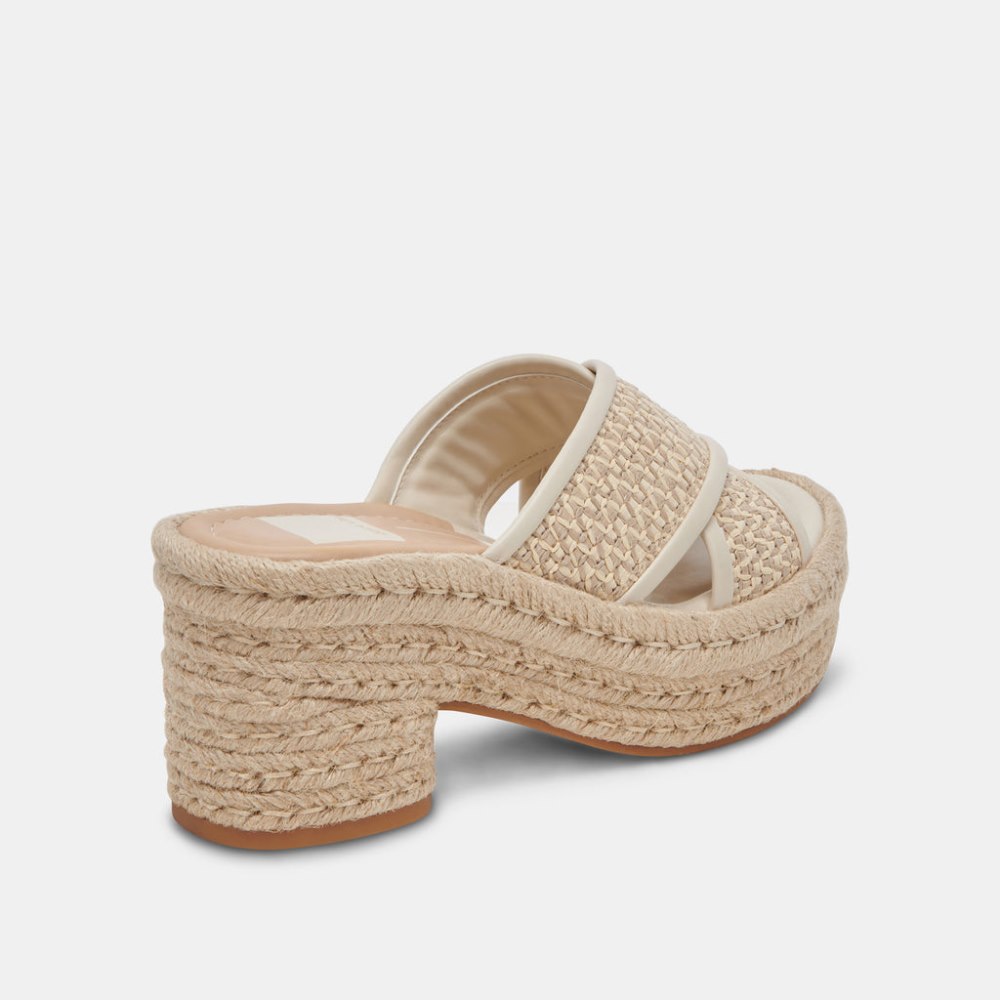 Dolce Vita Eldora Heels Natural White Raffia