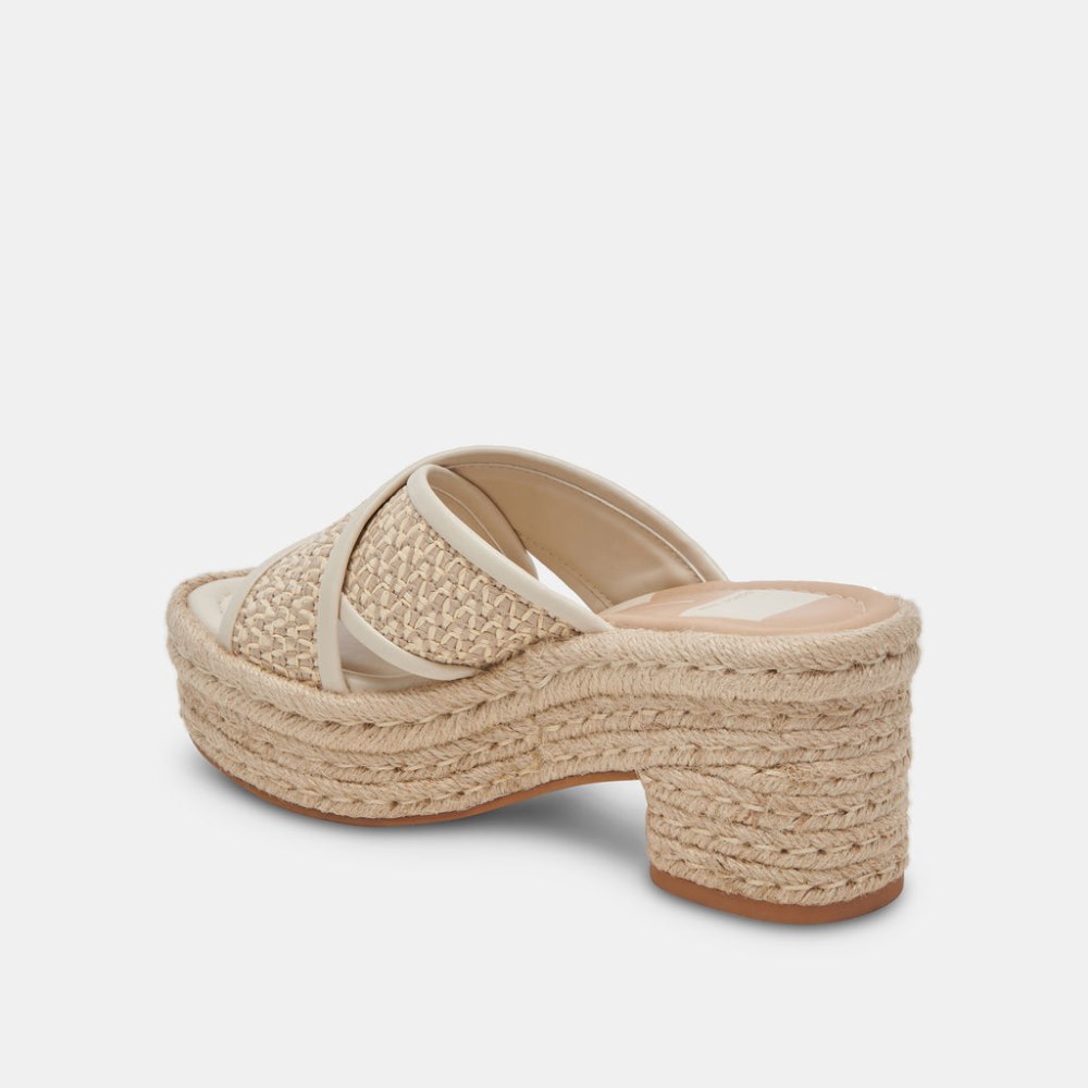 Dolce Vita Eldora Heels Natural White Raffia