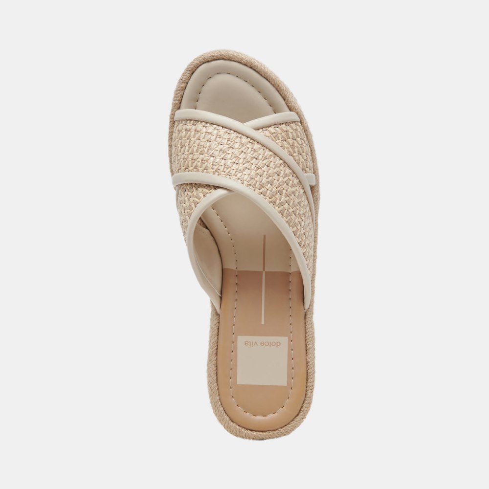 Dolce Vita Eldora Heels Natural White Raffia