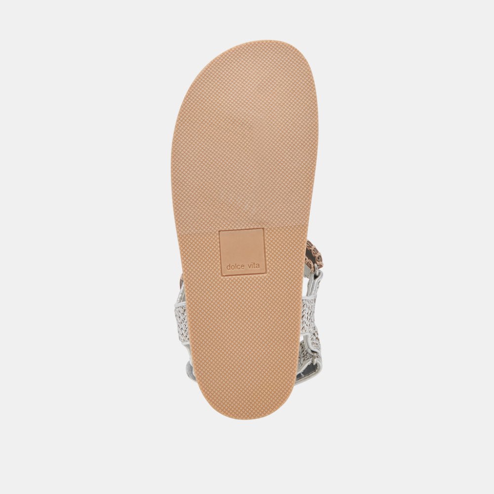Dolce Vita Senora Sandals Silver Knit