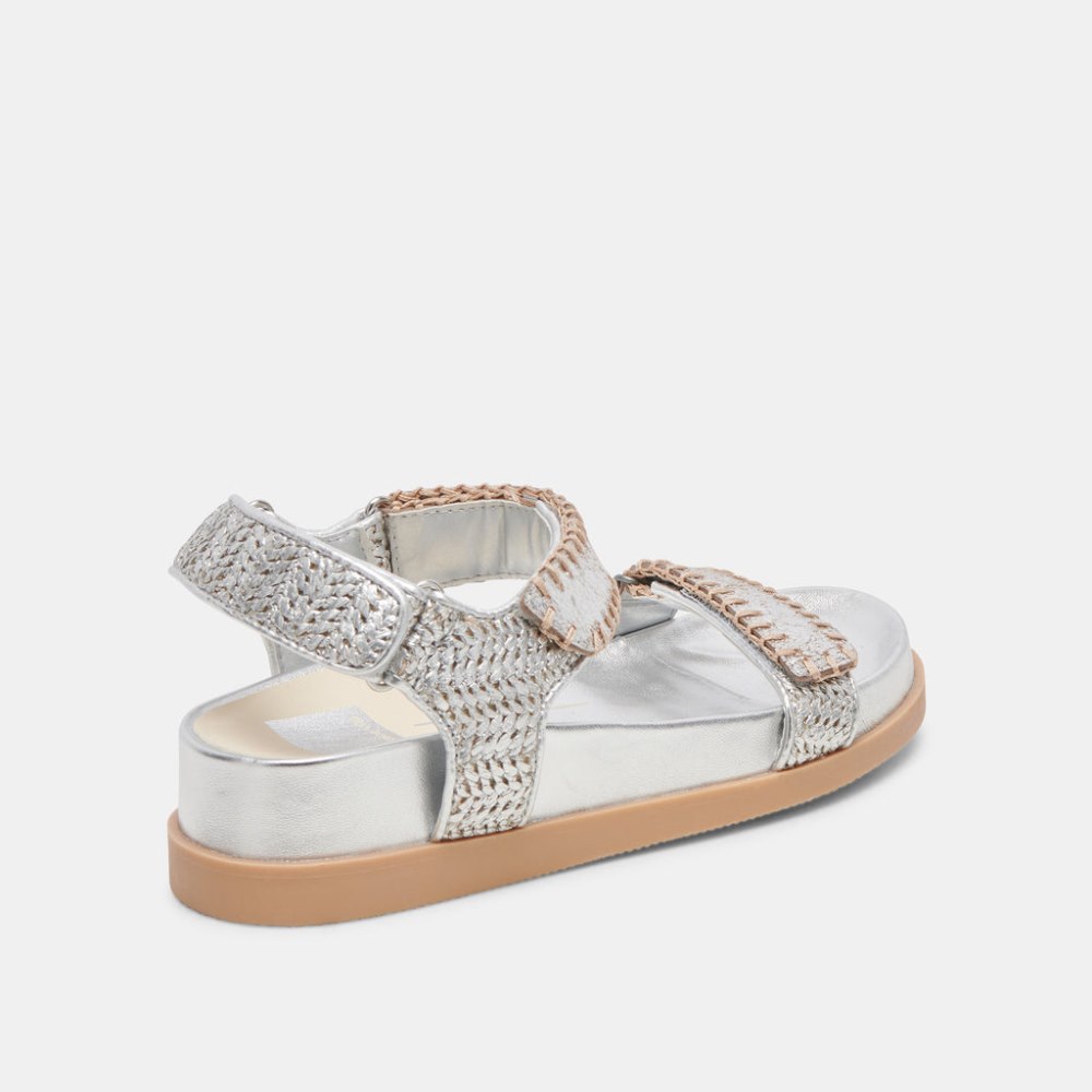 Dolce Vita Senora Sandals Silver Knit