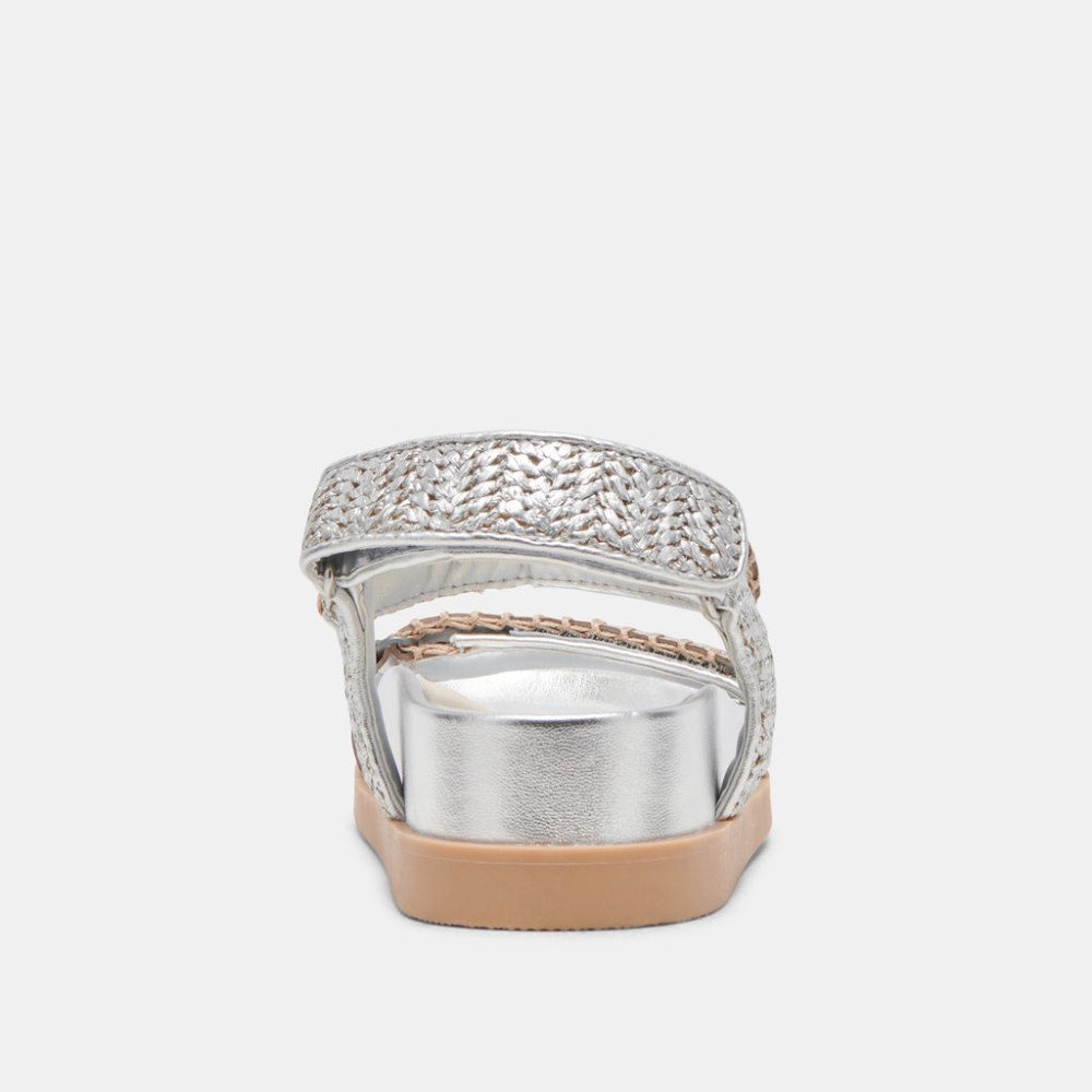 Dolce Vita Senora Sandals Silver Knit