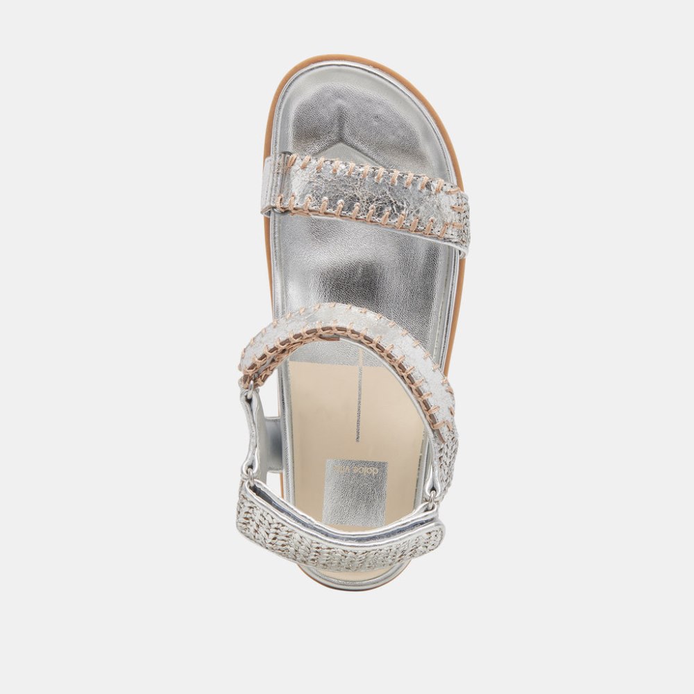 Dolce Vita Senora Sandals Silver Knit