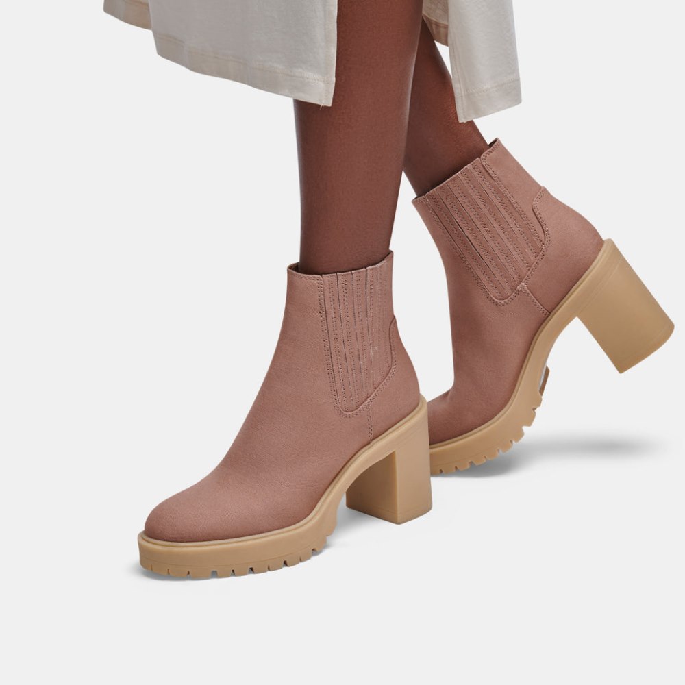 Dolce Vita Caster Booties Cafe Canvas