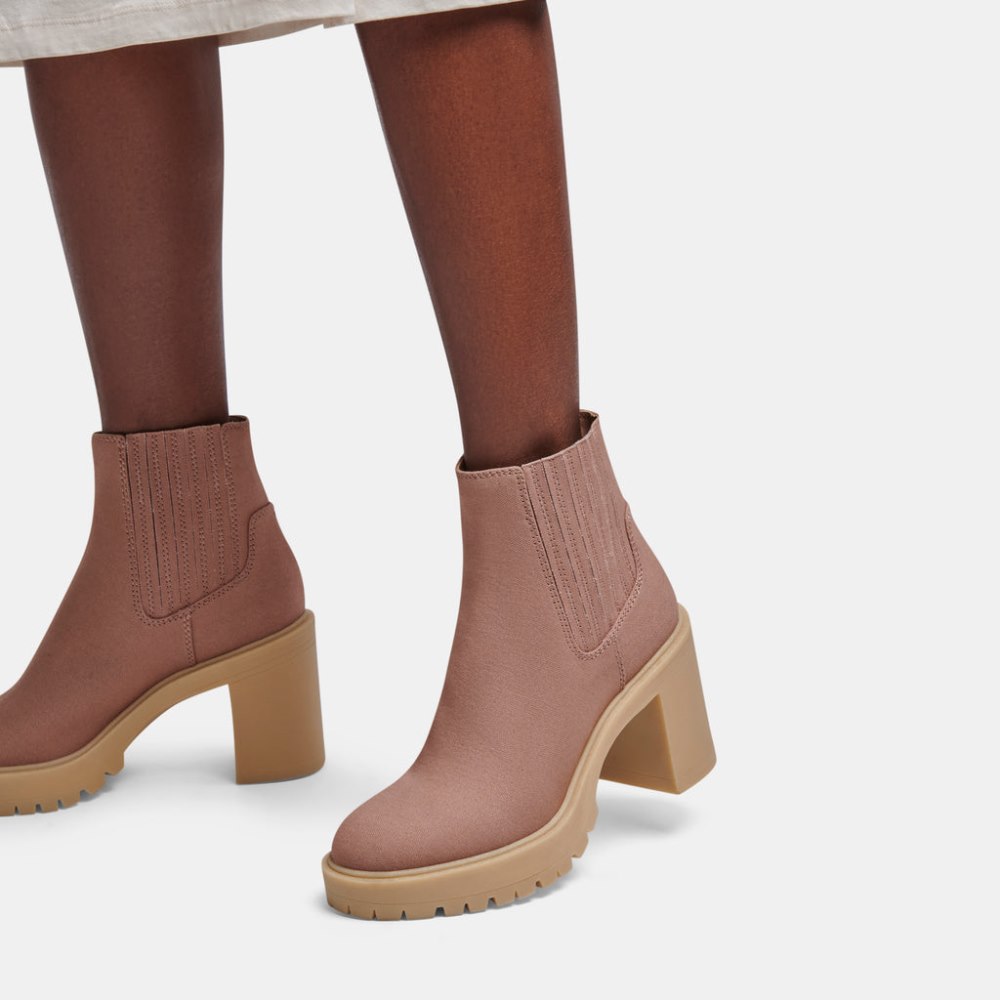 Dolce Vita Caster Booties Cafe Canvas