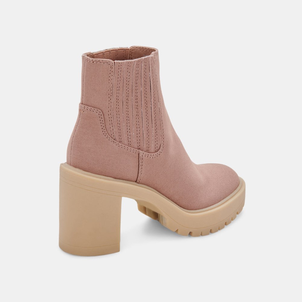 Dolce Vita Caster Booties Cafe Canvas