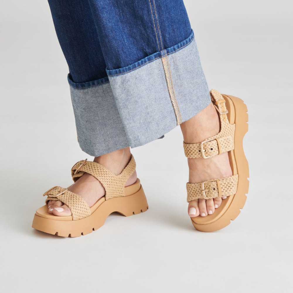 Dolce Vita Palda Sandals Natural Raffia