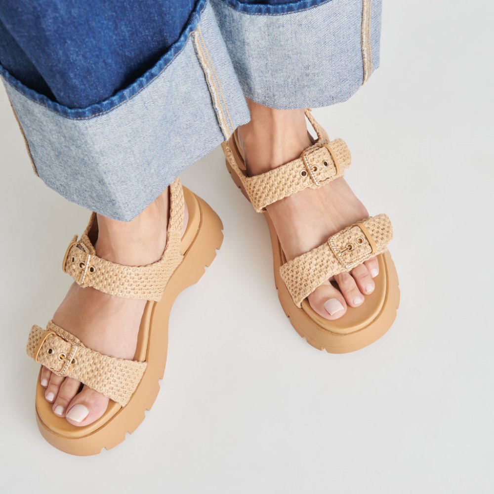 Dolce Vita Palda Sandals Natural Raffia