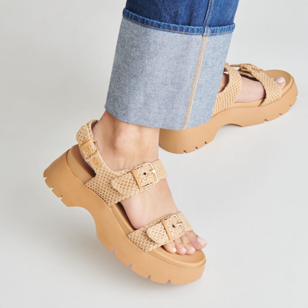 Dolce Vita Palda Sandals Natural Raffia