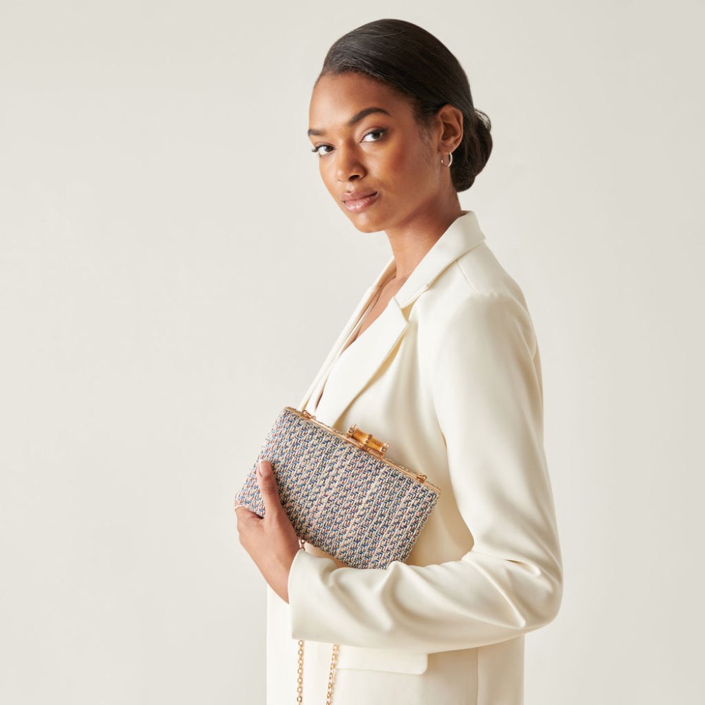 Dolce Vita Greta Clutch Blue Woven