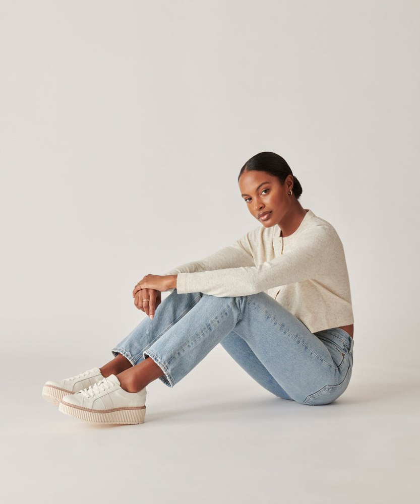 Dolce Vita Tiger Sneakers White Leather