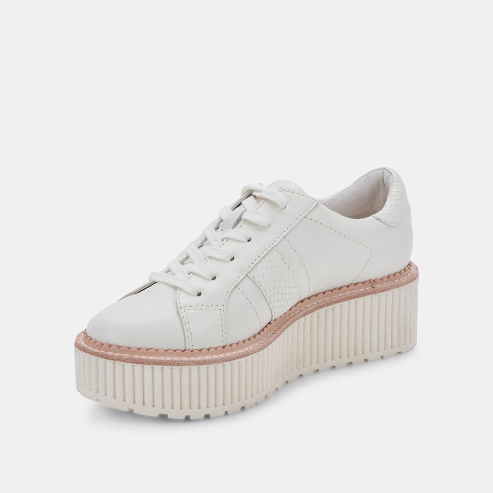 Dolce Vita Tiger Sneakers White Leather
