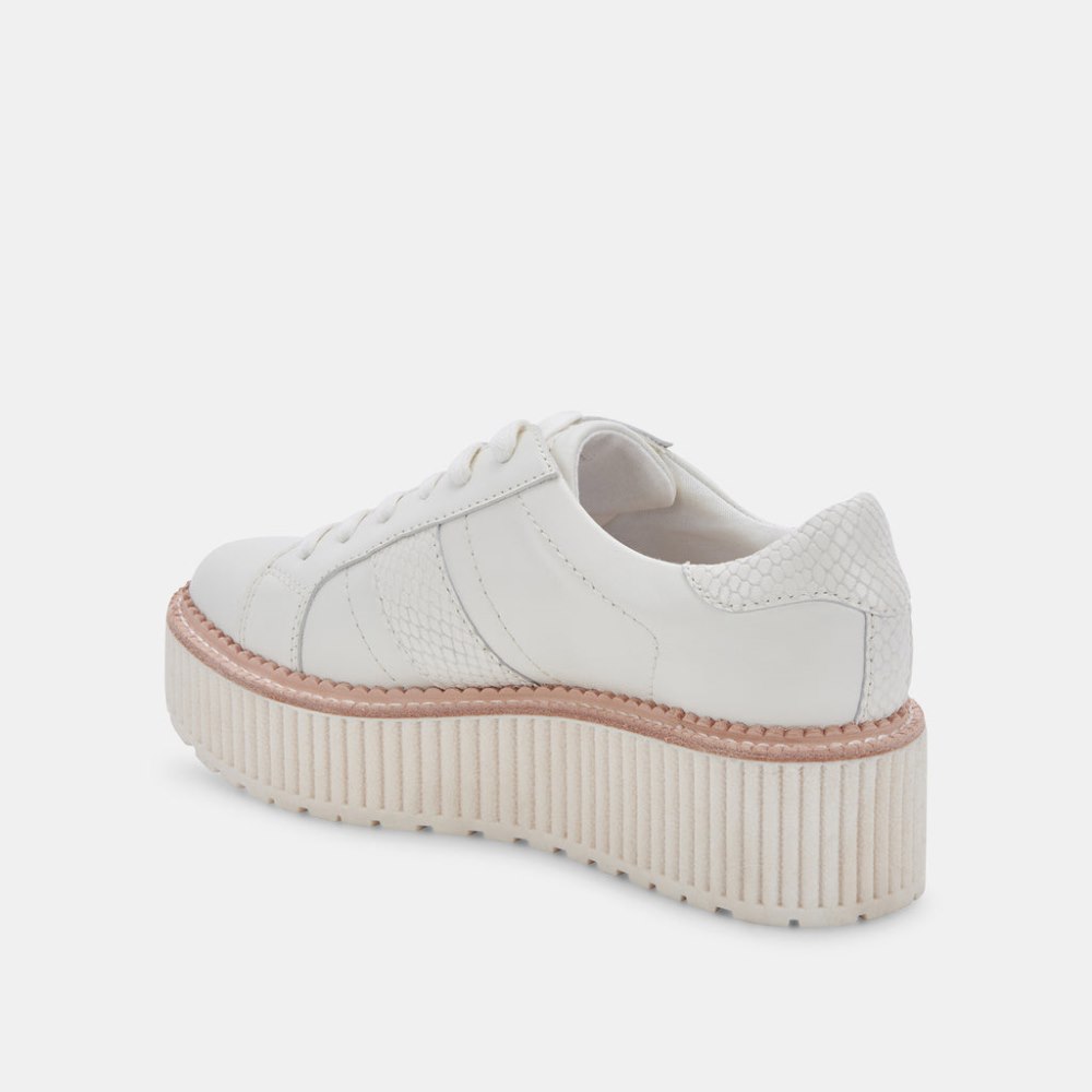 Dolce Vita Tiger Sneakers White Leather