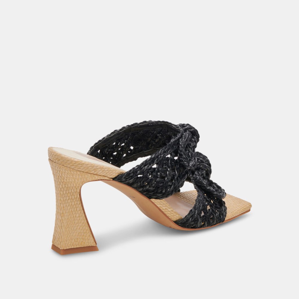 Dolce Vita Niyah Heels Onyx Raffia
