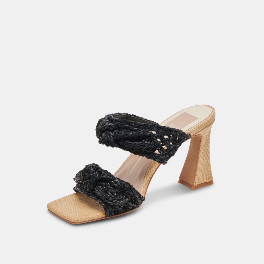 Dolce Vita Niyah Heels Onyx Raffia