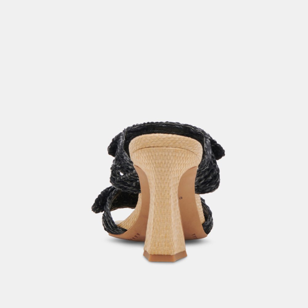 Dolce Vita Niyah Heels Onyx Raffia
