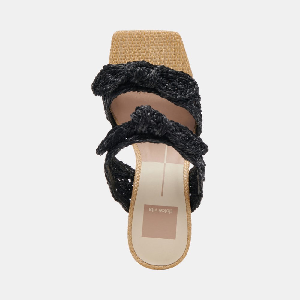 Dolce Vita Niyah Heels Onyx Raffia