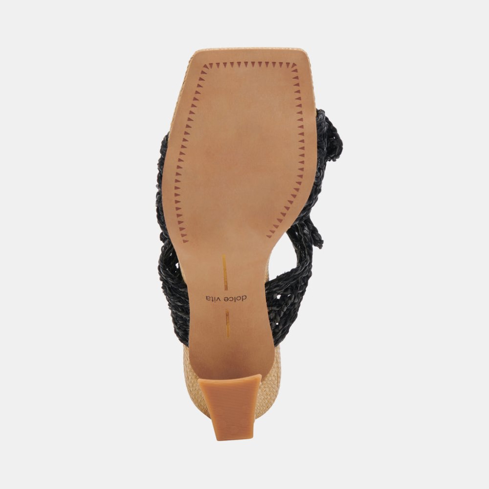 Dolce Vita Niyah Heels Onyx Raffia