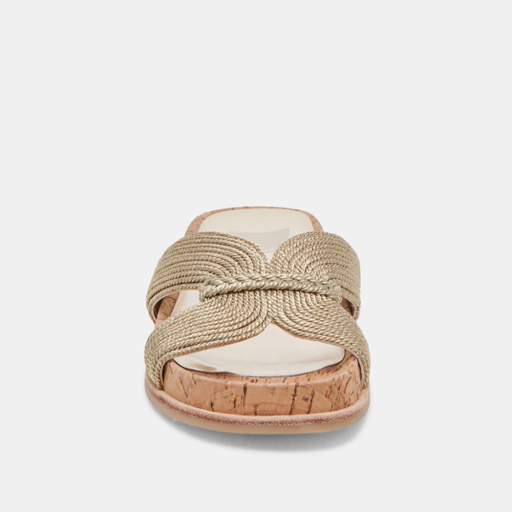 Dolce Vita Selda Sandals Gold Raffia
