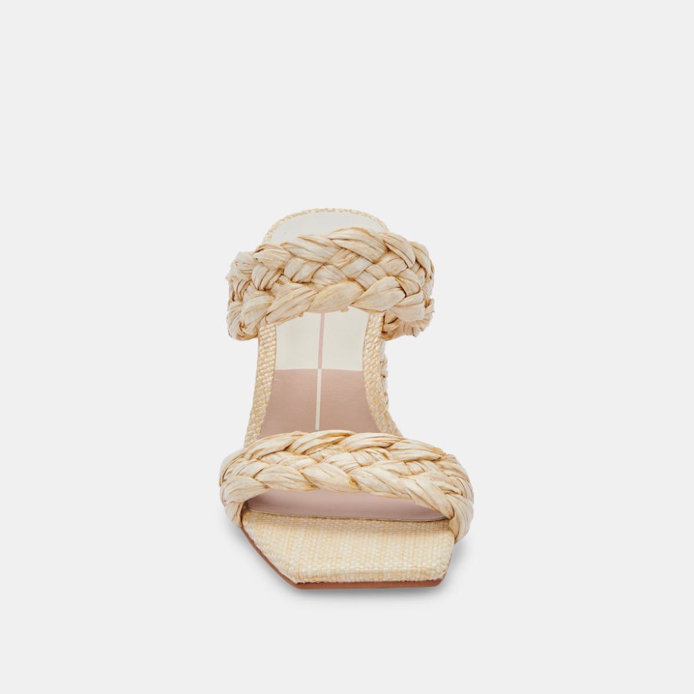 Dolce Vita Paily Raffia Heels Vanilla Raffia