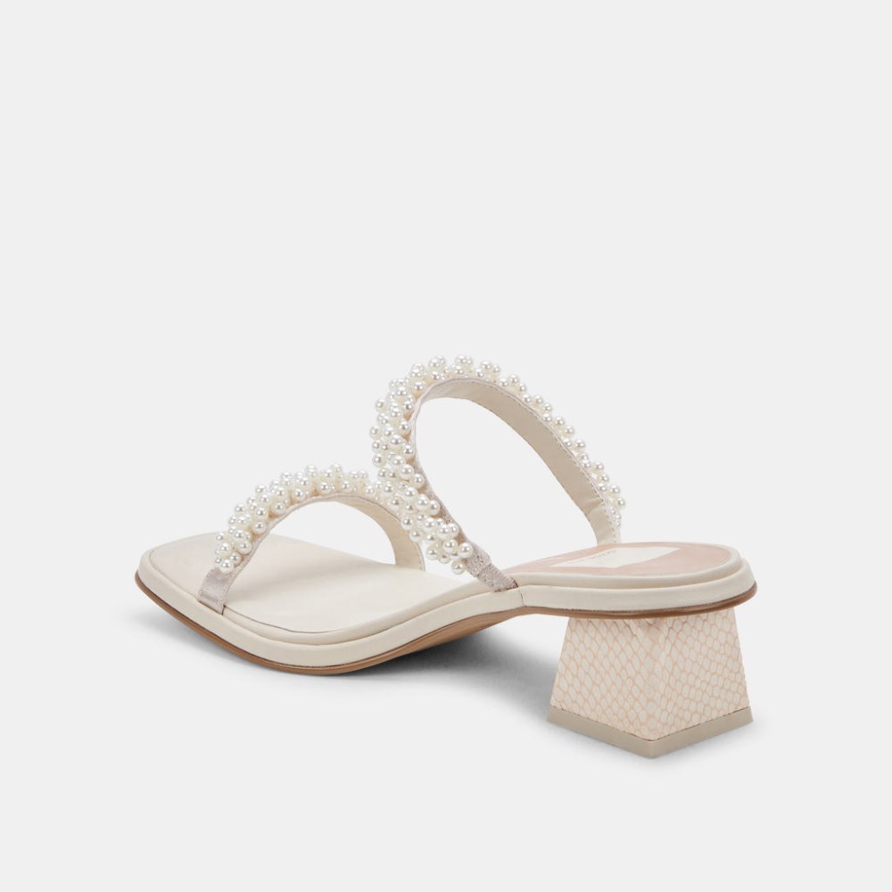 Dolce Vita River Pearl Heels Vanilla Pearls