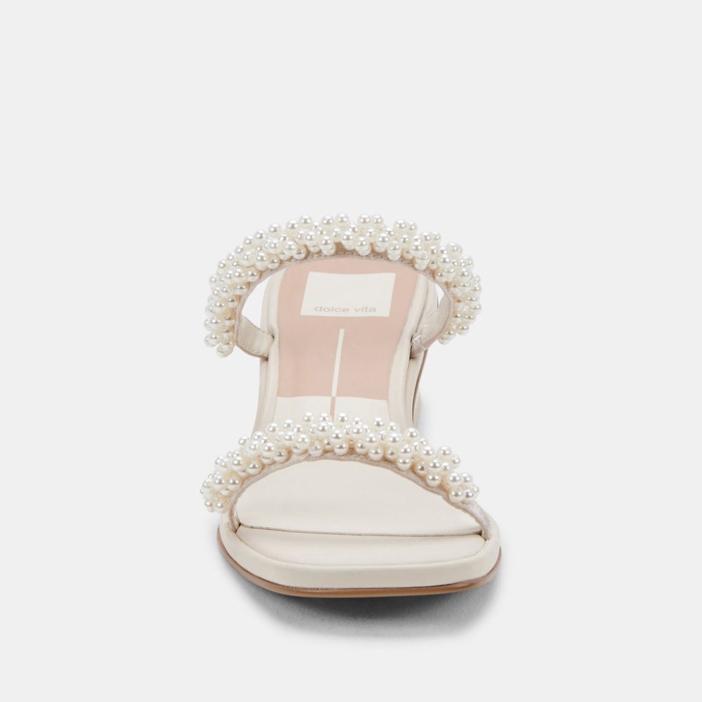Dolce Vita River Pearl Heels Vanilla Pearls