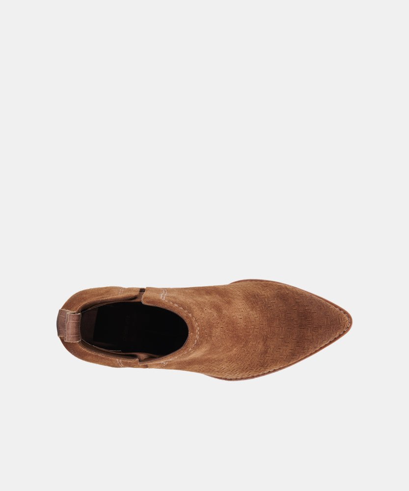 Dolce Vita Sirano Booties Dk Brown Suede