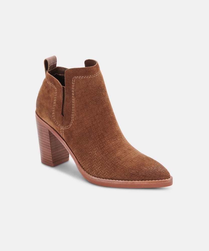 Dolce Vita Sirano Booties Dk Brown Suede