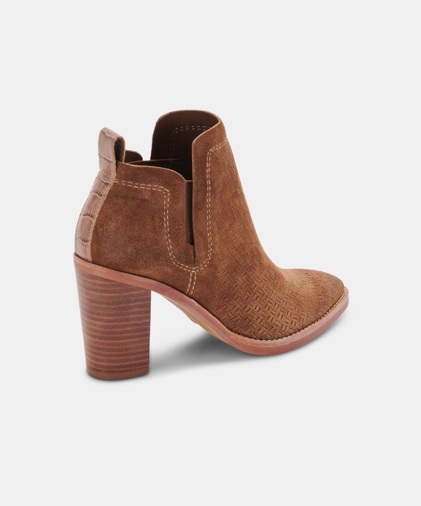 Dolce Vita Sirano Booties Dk Brown Suede