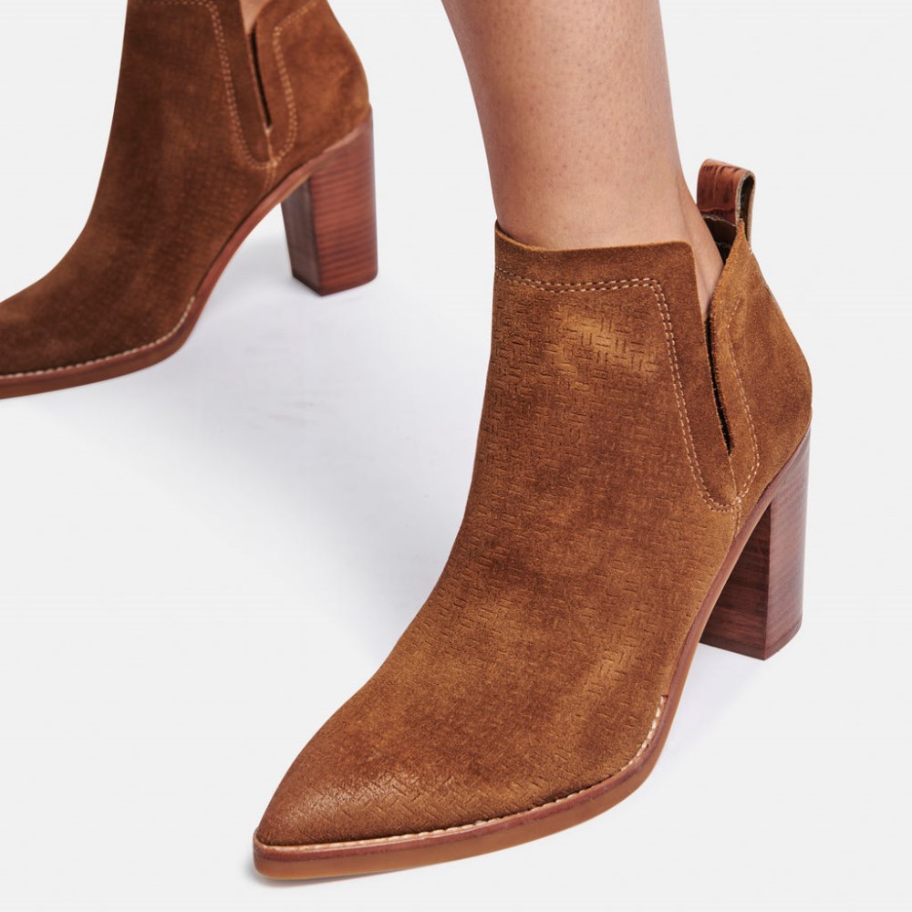 Dolce Vita Sirano Booties Dk Brown Suede