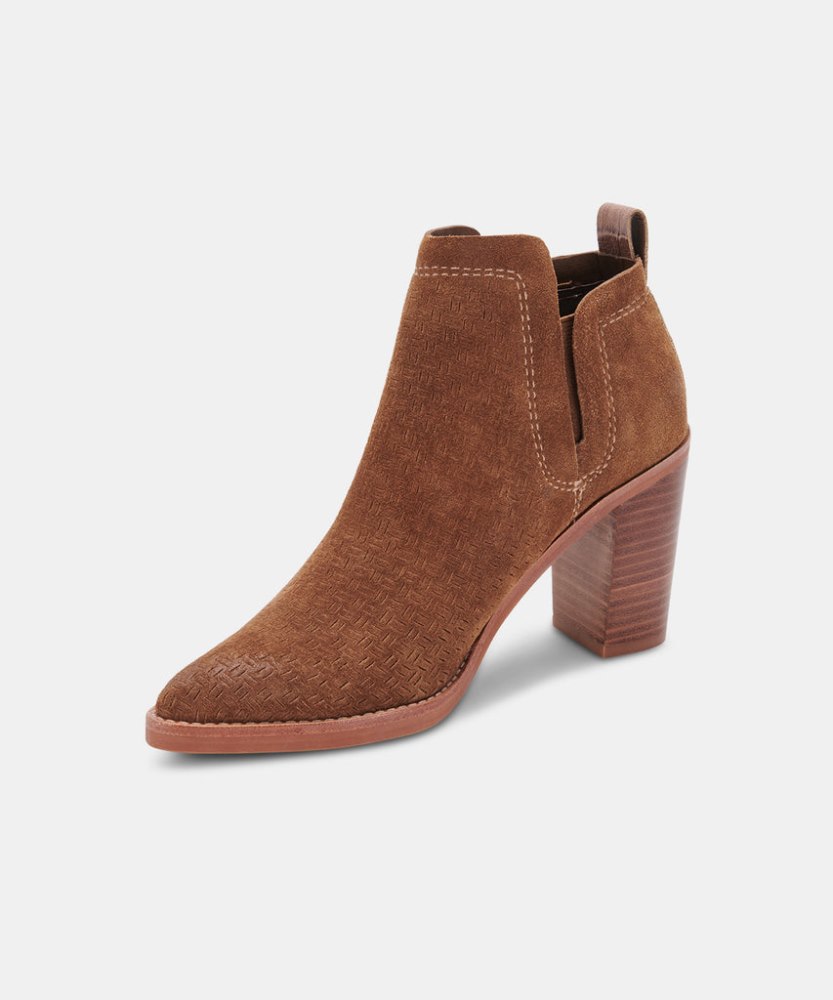 Dolce Vita Sirano Booties Dk Brown Suede