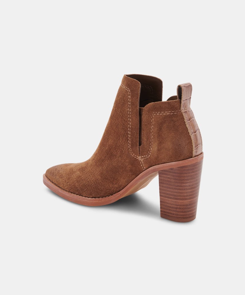 Dolce Vita Sirano Booties Dk Brown Suede