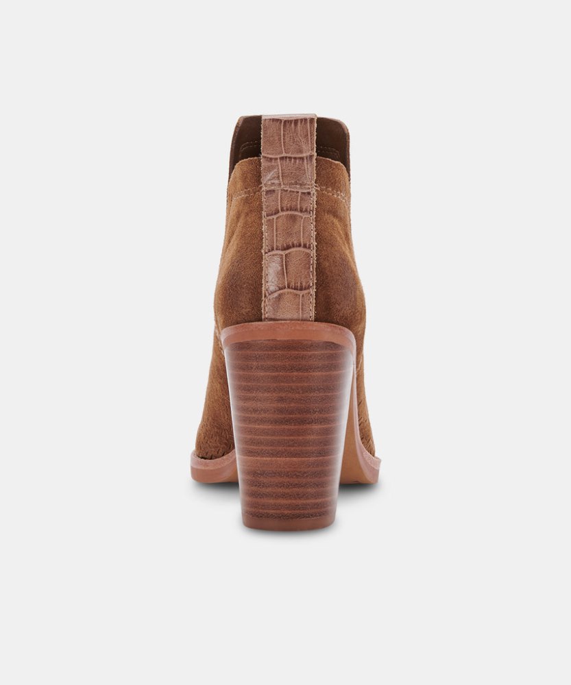 Dolce Vita Sirano Booties Dk Brown Suede
